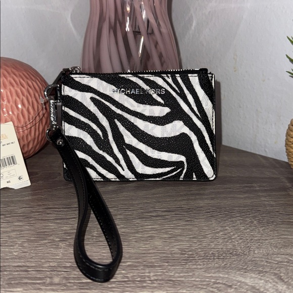 Michael Kors Zebra Wristlet Coin Purse - Picture 2 of 7